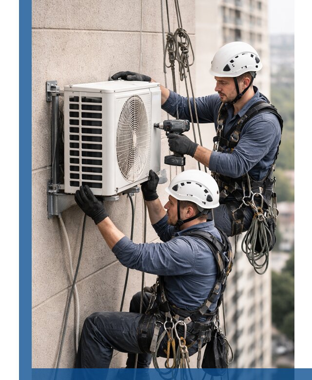 Монтаж внешнего блока кондиционера в Балашове установка и крепление