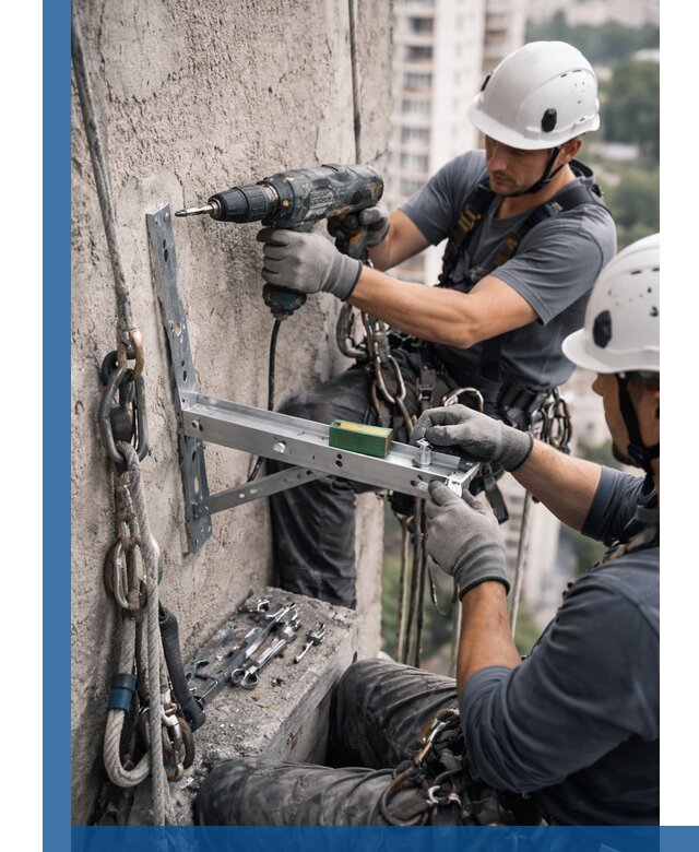 Установка кронштейнов кондиционера и крепежа в Балашове