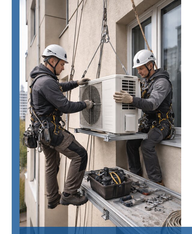 Перенос внешнего блока кондиционера в Балашове с монтажом и крепежом