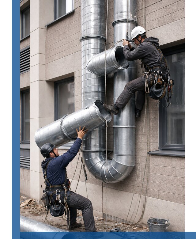 Монтаж фасадных воздуховодов в Балашове с герметизацией и крепежом