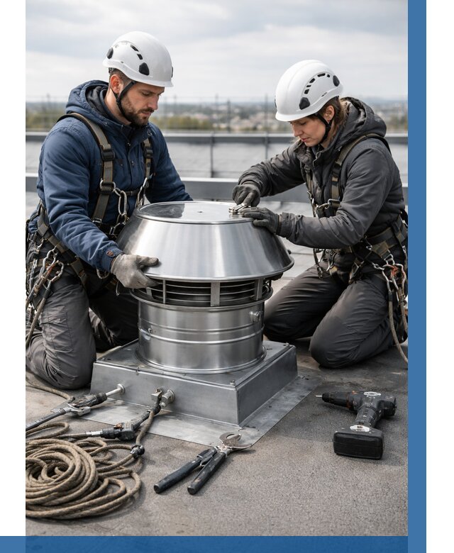 Установка дефлекторов на кровле в Балашове от 4576 р. | ВЫСОТНИК-Бла