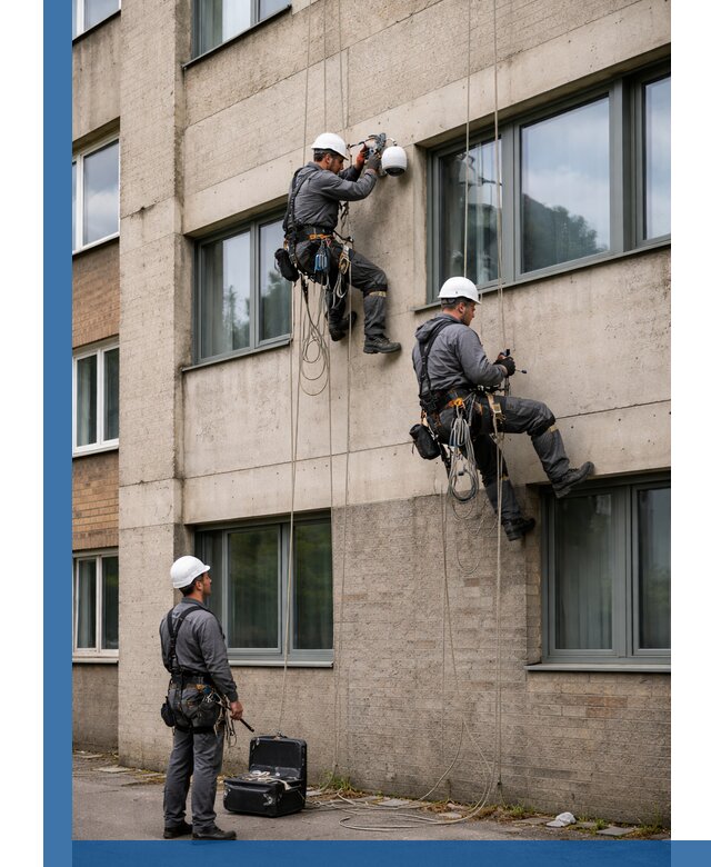 Монтаж фасадных камер видеонаблюдения в Балашове под ключ