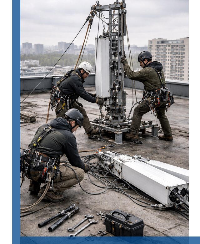 Демонтаж антенн на крыше зданий в Балашове с гарантией