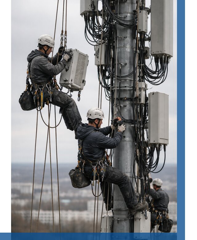 Монтаж оборудования связи на мачте в Балашове от 7627 р. | ВЫСОТНИК-Бла