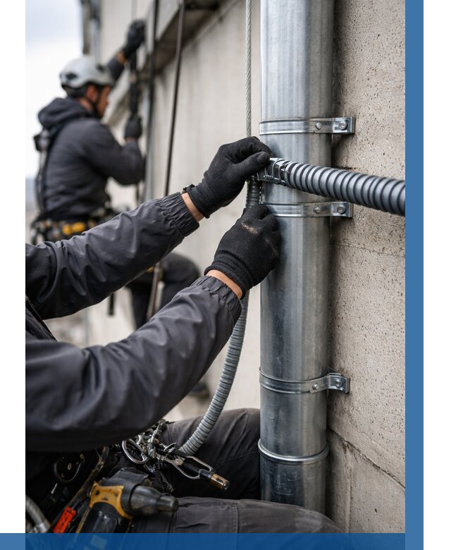 Монтаж гофры для кабеля в Балашове от 305 р. | ВЫСОТНИК-Бла