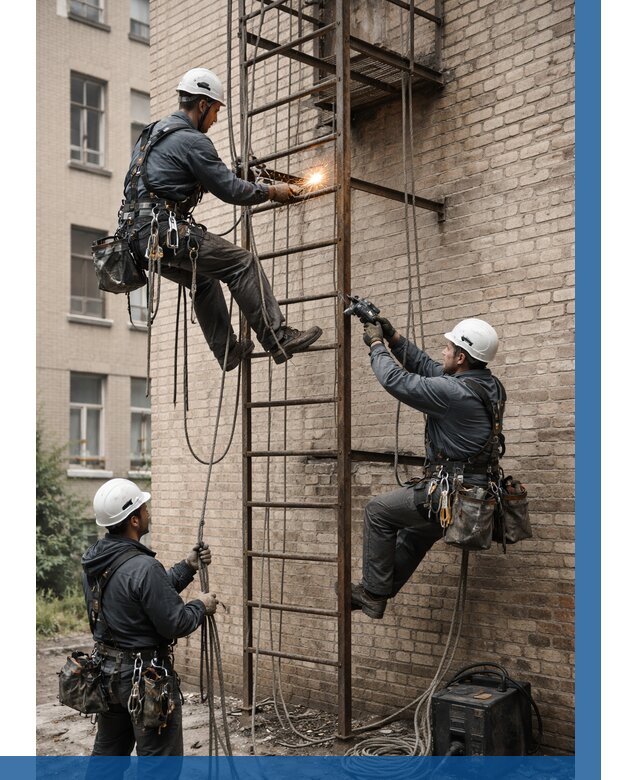 Ремонт пожарной лестницы в Балашове от 7627 р. | ВЫСОТНИК-Бла