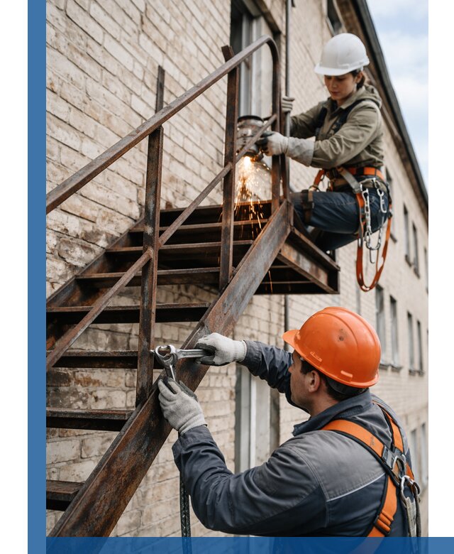 Ремонт и восстановление пожарных лестниц с выездом в Балашове