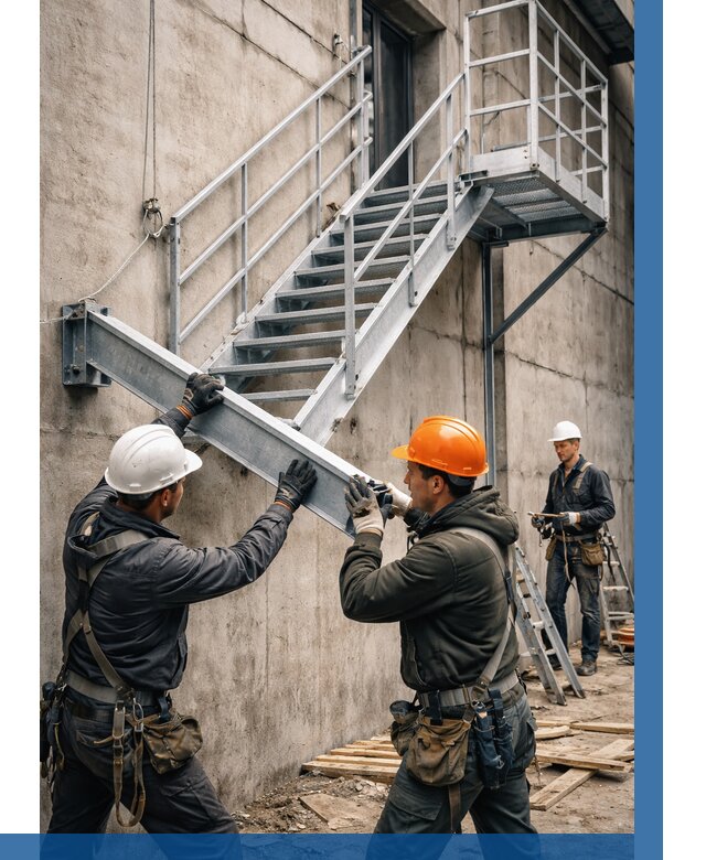 Монтаж металлических лестниц в Балашове от 15254 р. | ВЫСОТНИК-Бла