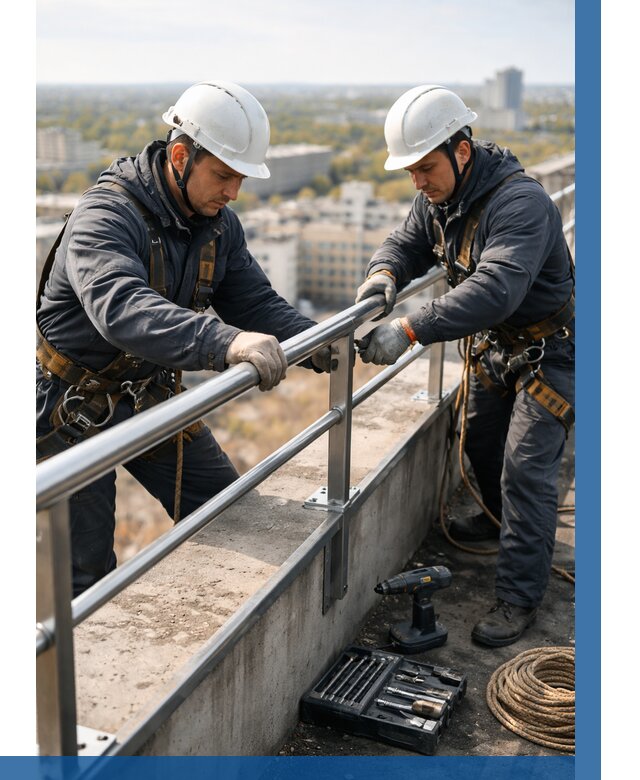 Монтаж перил на высоте в Балашове от 2542 р. | ВЫСОТНИК-Бла