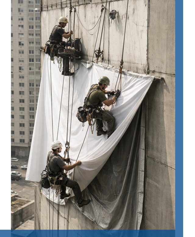 Замена баннерного полотна в Балашове от 6610 р. | ВЫСОТНИК-Бла—заказать