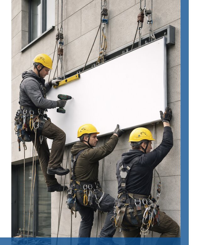 Монтаж рекламной вывески в Балашове от 8135 р. | ВЫСОТНИК-Бла