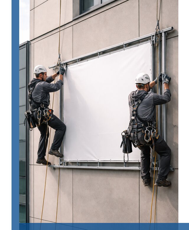 Монтаж наружной рекламной вывески в Балашове под ключ