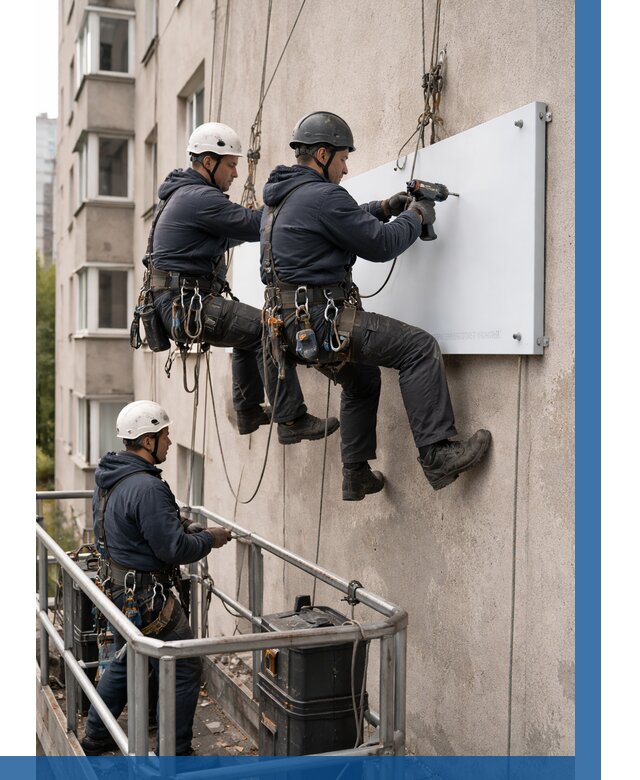 Монтаж табличек и указателей в Балашове от 3559 р. | ВЫСОТНИК-Бла