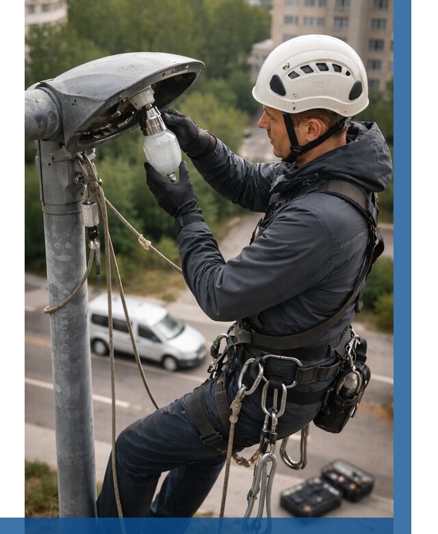 Замена ламп на высоте в Балашове от 2542 р. | ВЫСОТНИК-Бла