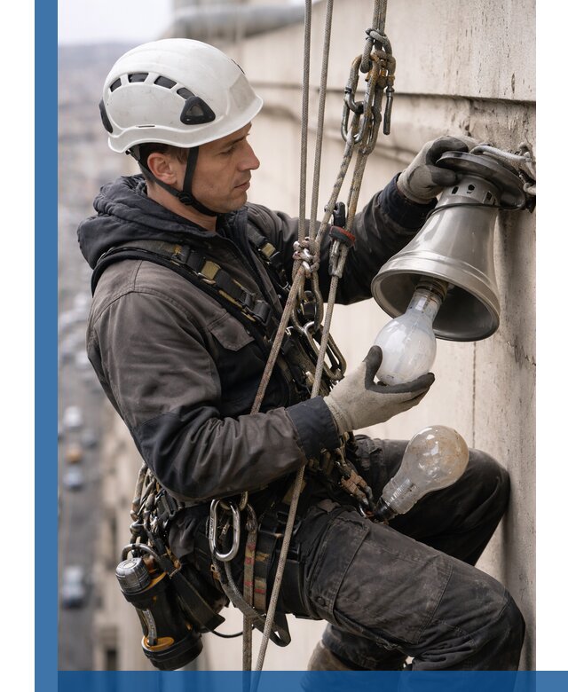 Замена ламп на высоте в Балашове профессионально и быстро