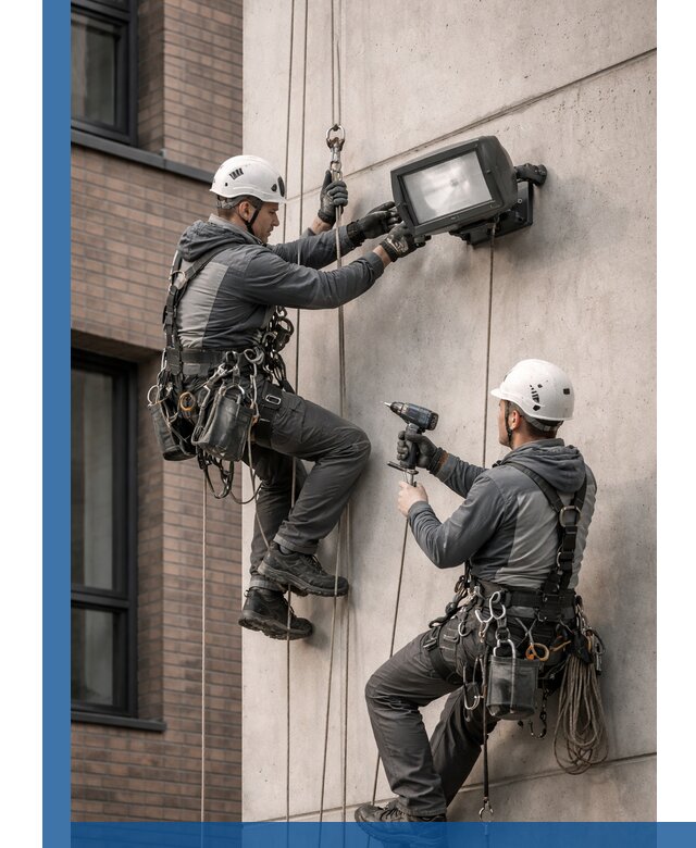 Профессиональный монтаж фасадных прожекторов в Балашове под ключ