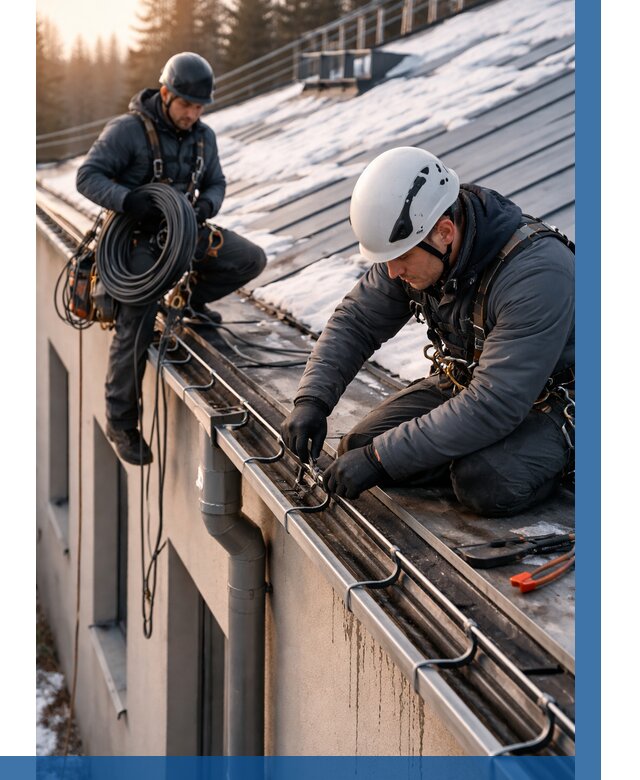 Монтаж греющего кабеля на кровле в Балашове от 458 р. | ВЫСОТНИК-Бла