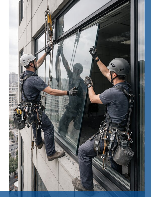 Замена стеклопакетов на высоте в Балашове от 5593 р. | ВЫСОТНИК-Бла