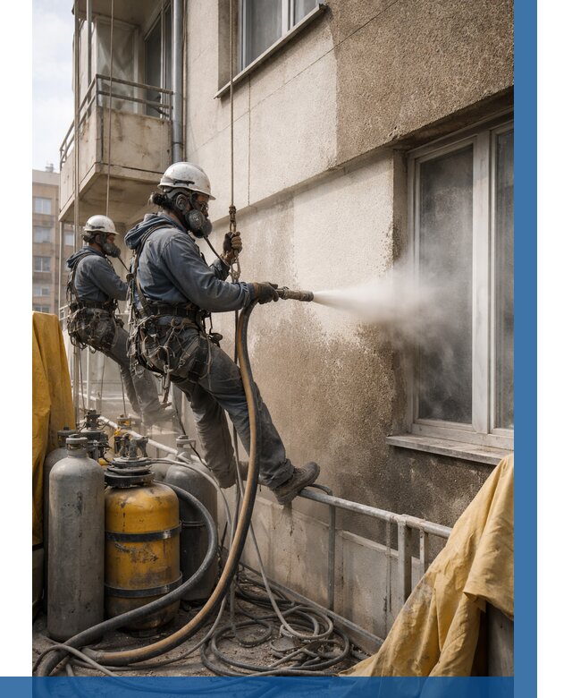 Пескоструйная очистка фасада в Балашове от 661 р. | ВЫСОТНИК-Бла