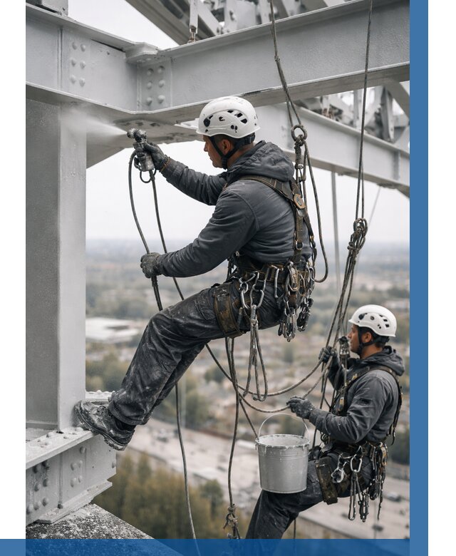 Покраска металлоконструкций на высоте в Балашове 356 р |ВЫСОТНИК-Бла