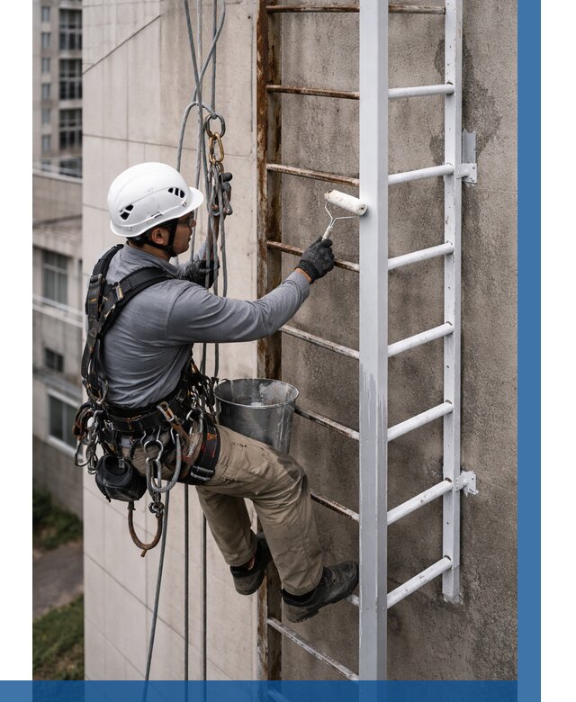 Покраска пожарных лестниц в Балашове от 4576 р. | ВЫСОТНИК-Бла