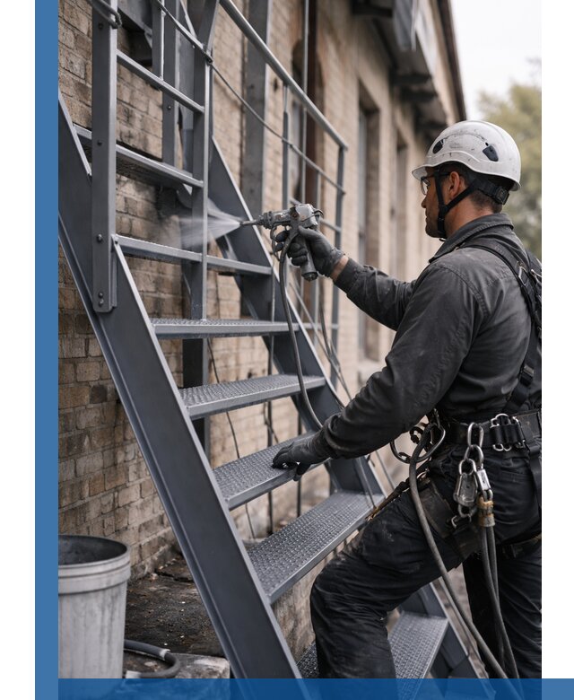 Покраска и антикоррозионная защита пожарных лестниц в Балашове