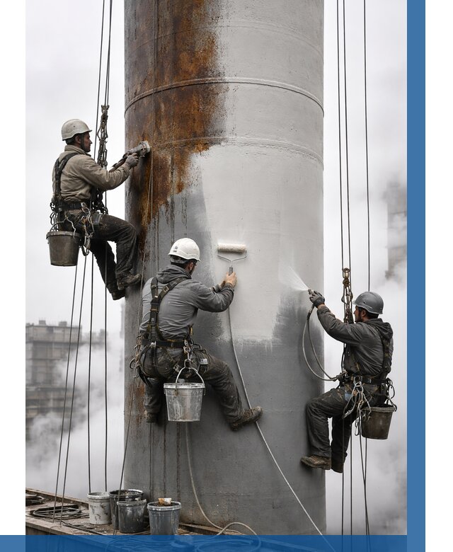 Покраска дымовых труб в Балашове от 8644 р. | ВЫСОТНИК-Бла