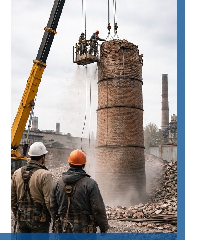 Демонтаж дымовой трубы в Балашове от 91521 р. | ВЫСОТНИК-Бла, смета