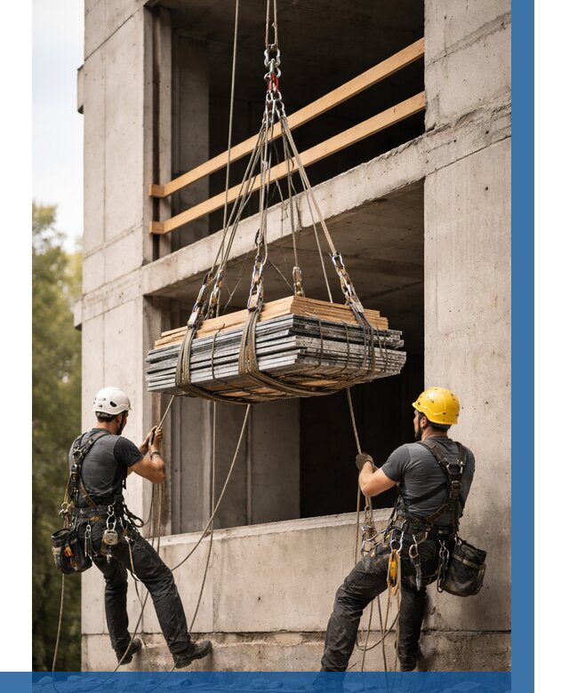 Подъем материала на этаж веревками в Балашове от 1525 р. | ВЫСОТНИК-Бла