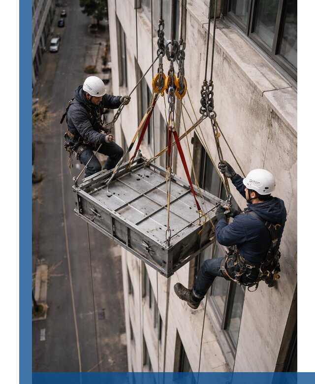 Спуск и подъем грузов по фасаду в Балашове для зданий