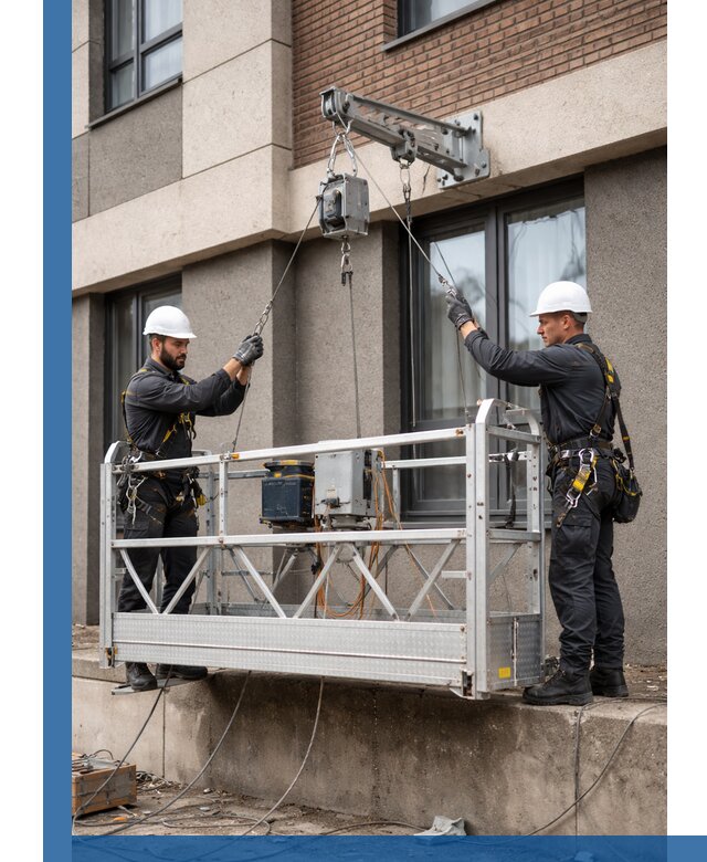 Монтаж и подъем фасадной люльки в Балашове с гарантией безопасности