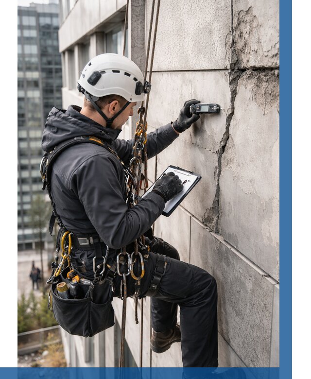 Обследование фасада альпинистами в Балашове от 122 р. | ВЫСОТНИК-Бла