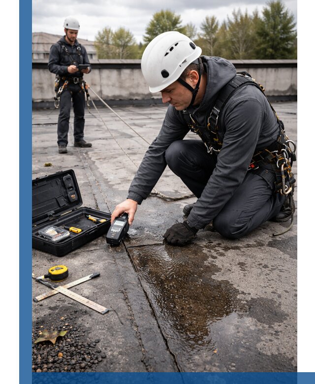 Обследование кровли на протечки и выявление дефектов в Балашове