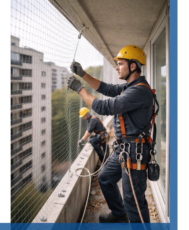 Монтаж сетки от птиц в Балашове от 4576 р. | ВЫСОТНИК-Бла