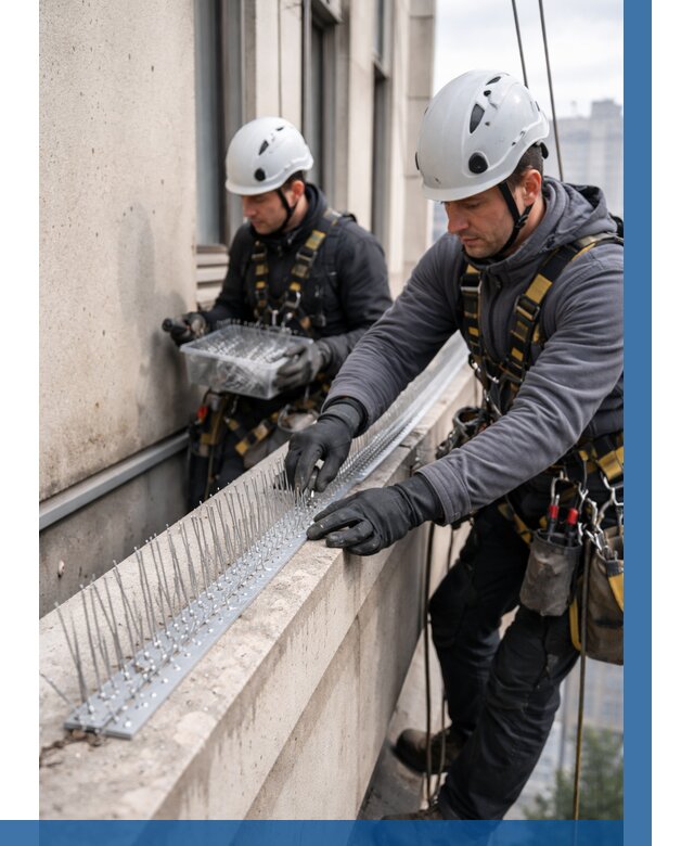 Установка шипов от птиц в Балашове от 864 р. | ВЫСОТНИК-Бла